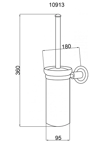 Ершик для унитаза Boheme Murano Gold 10913-V-G Ершик для унитаза Boheme Murano Gold 10913-V-G