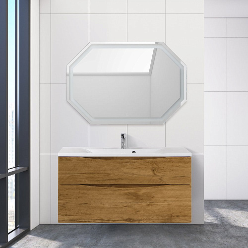 Раковина BelBagno BB1100/450-LV-MR-PR из литьевого мрамора 120х45 см, белая Раковина BelBagno BB1100/450-LV-MR-PR из литьевого мрамора 120х45 см, белая