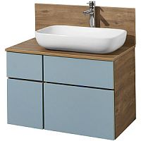 Набор Акватон 1A2568K2MIX30: тумба-умывальник 1A256801MIX30 Мишель 80, дуб рустикальный/фьорд /1AX169WBXX000 раковина Инфинити/1A256603MIDR0 столешница ЛВДСП