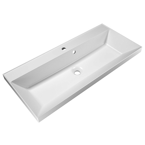 Раковина BelBagno BB1000/450-LV-MR-AST из литьевого мрамора 100х45 см, белая