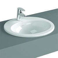 Раковина Vitra 5467B003-0001 S20 встраиваемая сверху 50 см, c переливом, белая Раковина Vitra 5467B003-0001 S20 встраиваемая сверху 50 см, c переливом, белая