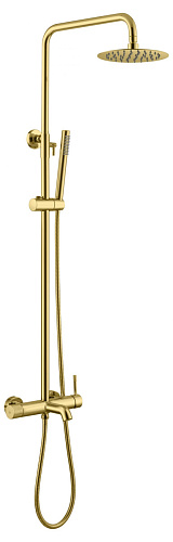 Душевая система Boheme 468-G Uno со смесителем/верхним душем, латунь, золото