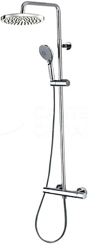 Душевая стойка Bossini L10173.030 Elios с однорычажным смесителем, верхний душ 250 мм, ручной душ, хром