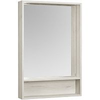 Зеркальный шкаф Акватон 1A237602FA860 Флай 60х91 см, белый/дуб крафт купить недорого в интернет-магазине Керамос