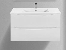 База Vincea VMC-2MC900S1GW Mia Slim под керамическую раковину, 90х40 см, подвесная, G.White (белый глянцевый) купить недорого в интернет-магазине Керамос