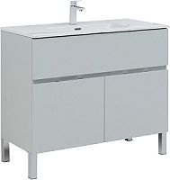 Тумба под раковину Aquanet 00277556 Алвита New напольная, 100х45 см, серая