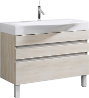 Тумба с раковиной AQWELLA Ber.01.10/n/A Bergamo 100х40 см, напольная, акация