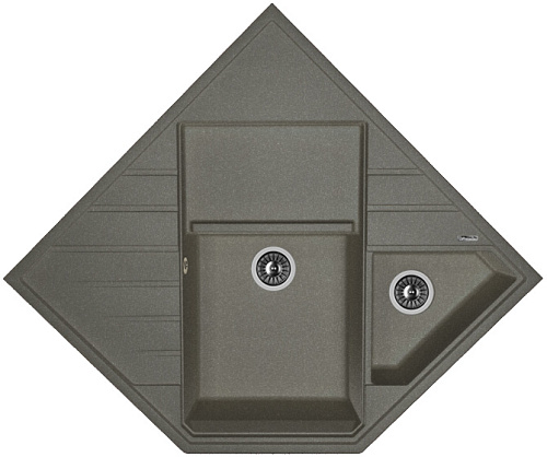 Мойка для кухни Florentina 20.375.J0900.102 Бомбей 90х90 см, с крылом, черная снят с производства