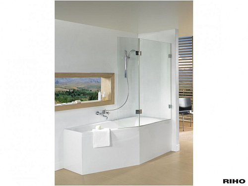 Шторка Riho G001167121 Scandic для ванны 150х86 см VZ NXT X500 Geta 170 L, черный