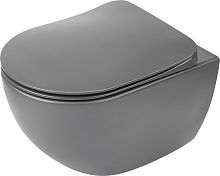 Унитаз Deante CDEDDZPW Peonia Zero подвесной 36х51 см, с сиденьем микролифт, антрацит