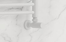 Вентиль Сунержа 30-1400-1212 угловой, (цилиндр) G 1/2" НР х G 1/2" НР, матовый белый