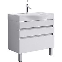 Тумба с раковиной AQWELLA Ber.01.08/n/W Bergamo 80х40 см, напольная, белая