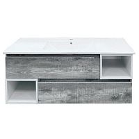 Тумба Comforty 00004137137 Турин подвесная 120х47 см, с раковиной 9120E, дуб бежевый