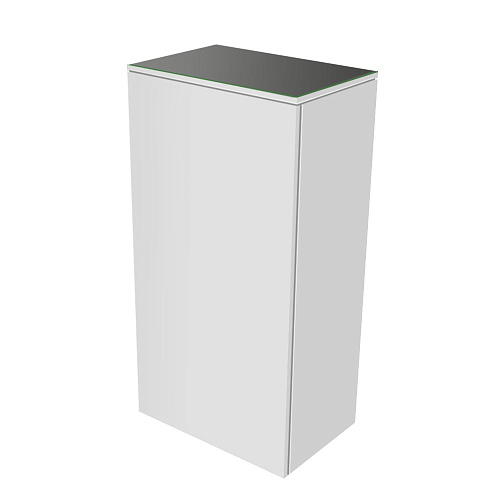 Шкаф-пенал Keuco 31725700002 Edition 400 средний 90х45 см, петли справа, белый/стекло глянцевое антрацит купить недорого в интернет-магазине Керамос