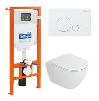 Инсталляция с подвесным унитазом BelBagno STYLUS CZR-6601-TH-TOR/CZR2316SC/BB002-80/BB014-SR-BIANCO Инсталляция с подвесным унитазом BelBagno STYLUS CZR-6601-TH-TOR/CZR2316SC/BB002-80/BB014-SR-BIANCO