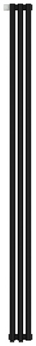 Радиатор Сунержа 31-0320-1803 Эстет-0 отопительный н/ж EU50 левый 1800х135 мм/ 3 секции, матовый черный