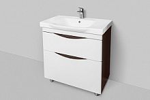 База под раковину, AM.PM M80FSX0802VF Like, напольная, 80 см, 2 ящика, венге, текстурированная