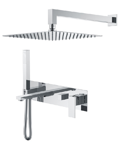 Сет 2159 474-CR_Душевая система Boheme Qubic, хром