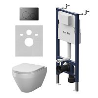 Комплект: Унитаз, Инсталляция, Кнопка смыва AM.PM SPIRIT V2.0 IS90138.701900