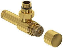 Вентиль Сунержа 03-1404-1212 угловой, (под шестигранник) G 1/2" НР х G 1/2" НР, золото