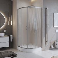 Душевой уголок BelBagno UNO-195-R-2-90-CH-CR, 195х90х90 см, стекло шиншилла/профиль хром Душевой уголок BelBagno UNO-195-R-2-90-CH-CR, 195х90х90 см, стекло шиншилла/профиль хром