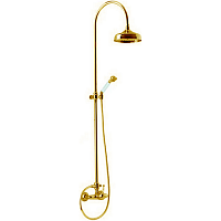 Cisal EM00405024  Arcana Empress Душевой комплект: смеситель, стойка с верхним душем, лейка+шланг, цвет золото