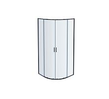 Душевой уголок Aquatek AQ ARI RO 08020BL, 200х80 см, двери раздвижные, профиль черный/стекло прозрачное