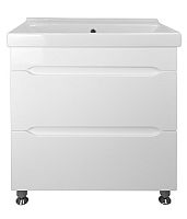 Тумба Loranto CS00052135 Арфа с раковиной, напольная, 80х44 см, белая