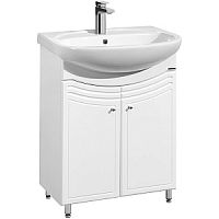 Тумба Акватон 1A0552K0DO010 Домус с раковиной, 67х50 см, белый глянец