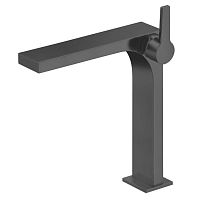 Смеситель Keuco 51102130103 Edition 11 для умывальника однорычажный, излив 25 см, хром черный шлифованный