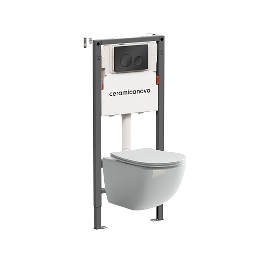 Комплект: Унитаз, Инсталляция, Кнопка смыва Ceramica Nova CN3009_121001MB Комплект: Унитаз, Инсталляция, Кнопка смыва Ceramica Nova CN3009_121001MB