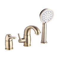 Смеситель IDDIS, OLDBR30i07, Oldie на борт ванны на 3 отверстия с керамическим дивертором, бронза