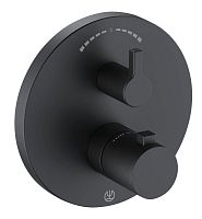 Смеситель Kludi 208303915 Nova Fonte Puristic для ванны/душа с термостатом, встраиваемый, черный матовый Смеситель Kludi 208303915 Nova Fonte Puristic для ванны/душа с термостатом, встраиваемый, черный матовый