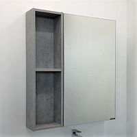 Зеркальный шкаф Comforty 00-00006164 Осло 70х80 см, светлый бетон