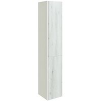 Шкаф - колонна Акватон 1A219903SKW8L Сакура 33х175 см, левый, ольха наварра/белый глянец купить недорого в интернет-магазине Керамос
