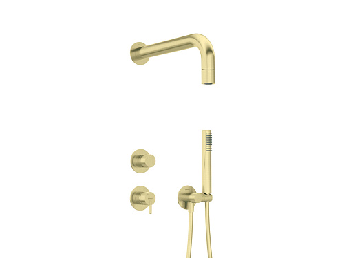 Набор Deante NQS_R9XK Silia для душа скрытого монтажа, брашированное золото Набор Deante NQS_R9XK Silia для душа скрытого монтажа, брашированное золото