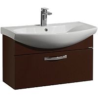 Тумба Акватон 1A1417K0AA430 Ария с раковиной, 80х45 см, темно-коричневый