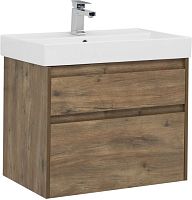 Тумба с раковиной Aquanet 00254697 Nova Lite, 76х46 см, коричневая