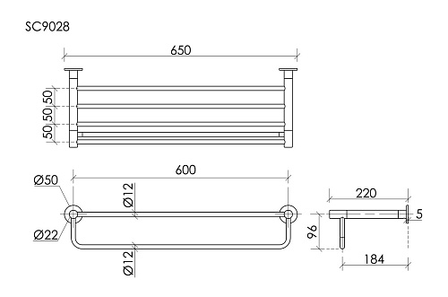 Полка Sancos Base SC9028BN