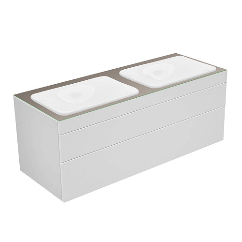 Тумба Keuco 31574720000 Edition 400 под умывальник 140х53.5 см, белый/стекло глянцевое трюфель купить недорого в интернет-магазине Керамос Тумба Keuco 31574720000 Edition 400 под умывальник 140х53.5 см, белый/стекло глянцевое трюфель купить недорого в интернет-магазине Керамос