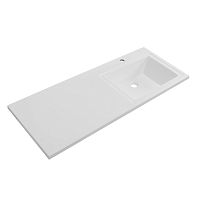 Раковина BelBagno BB1200/480-LV-MR-R из литьевого мрамора 120х48 см, белая