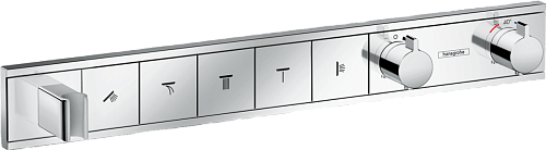 Hansgrohe Термостат Hansgrohe RainSelect для 5 потребителей 15358000, хром Hansgrohe Термостат Hansgrohe RainSelect для 5 потребителей 15358000, хром
