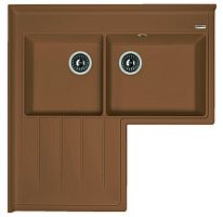 Мойка для кухни Florentina 20.380.L0960.105 Адрия 96х96 см, с крылом, коричневая