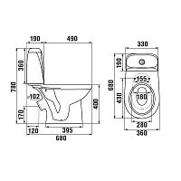 Унитаз-компакт Jika VEGA ROCA 245140002421