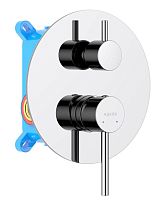 Смеситель Aquatek AQ1346CR Европа  для ванны (внешняя и скрытая часть), хром