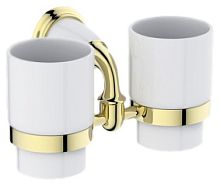 Art & Max BIANCHI AM-E-2602-D-Do Двойной держатель стаканов, золото купить недорого в интернет-магазине Керамос