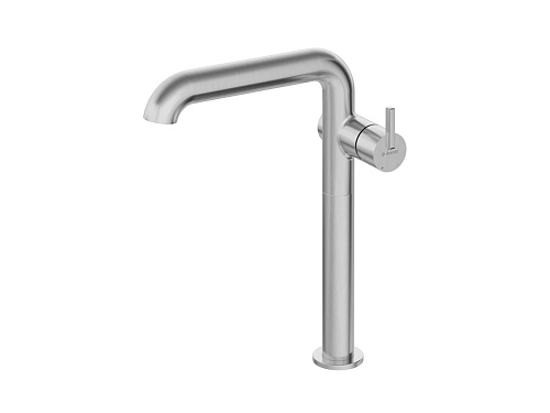 Смеситель Deante BQS_F24K Silia для раковины высокий, U-образный излив, сталь Смеситель Deante BQS_F24K Silia для раковины высокий, U-образный излив, сталь