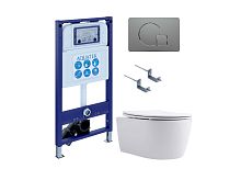 Комплект: Унитаз, Инсталляция, Кнопка смыва Aquatek ЕВРОПА SET AQUATEK ЕВРОПА New-070 4в1