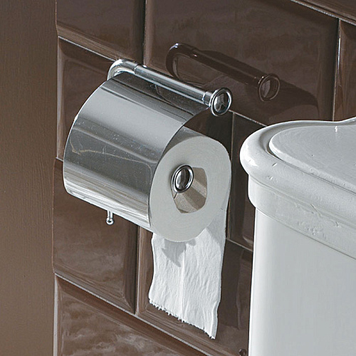 Globo PACC41cr  Paestum Держатель для туалетной бумаги с крышкой, цвет хром снят с производства