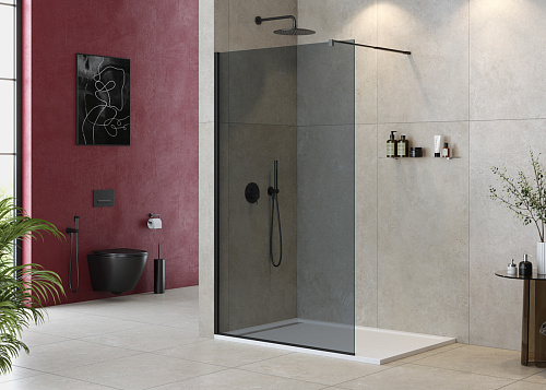 Душевая перегородка CEZARES LIBERTA-L-1-110-GR-NERO Душевая перегородка CEZARES LIBERTA-L-1-110-GR-NERO